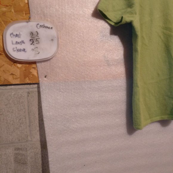 Pistachio Green 100%CASHMERE S/Sleeve Sweater Jumper Knit , M with MEASUREMENTS - Picture 7 of 7